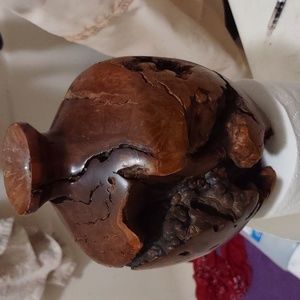 Antique buerl wood carving